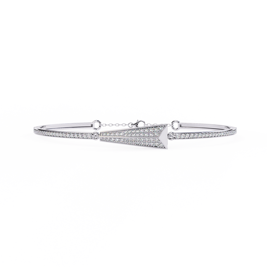 0.60 Carat Diamond Geometric Bangle Bracelet – Modern Luxury Jewelry