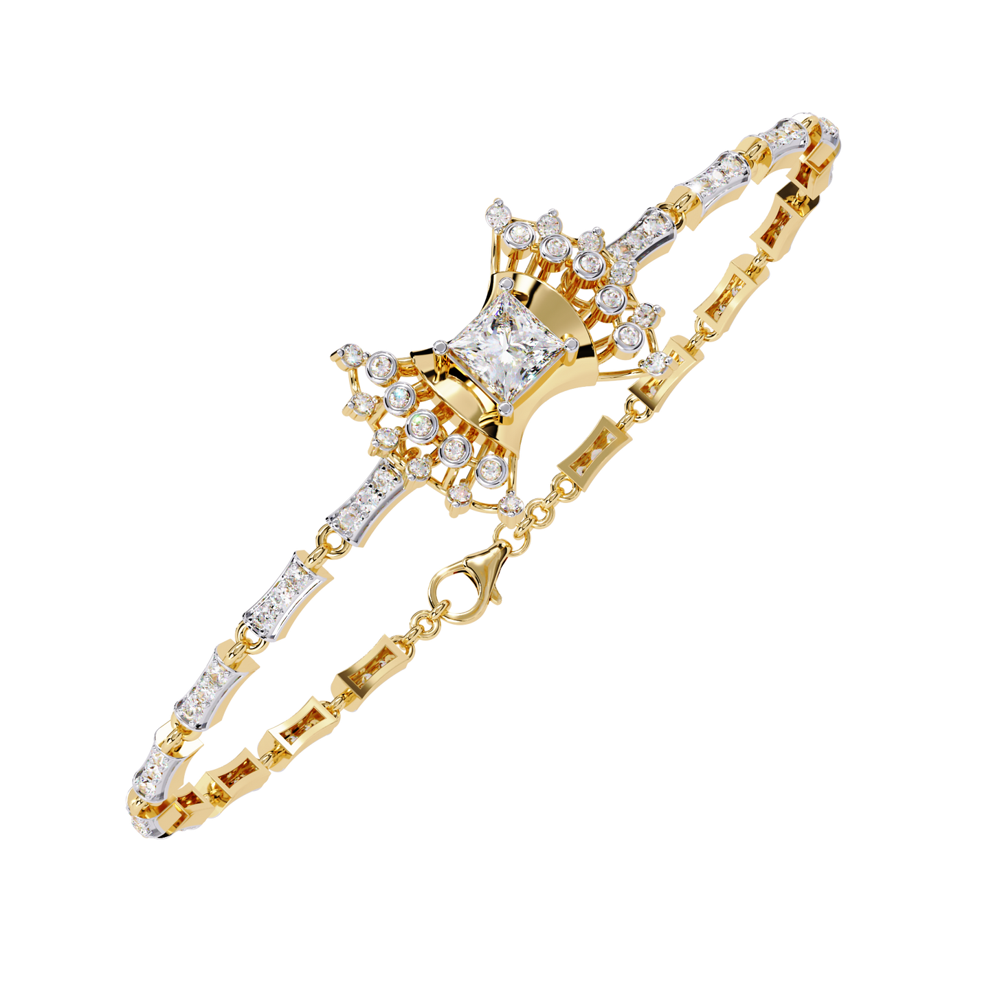 1.65 carat princess cut diamond bracelet – luxury tennis jewelry