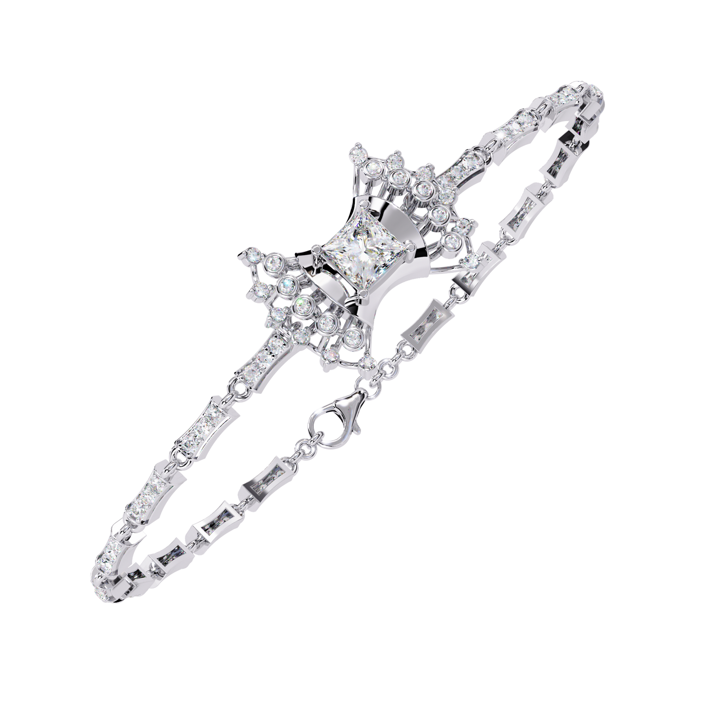 0.78ct princess bracelet