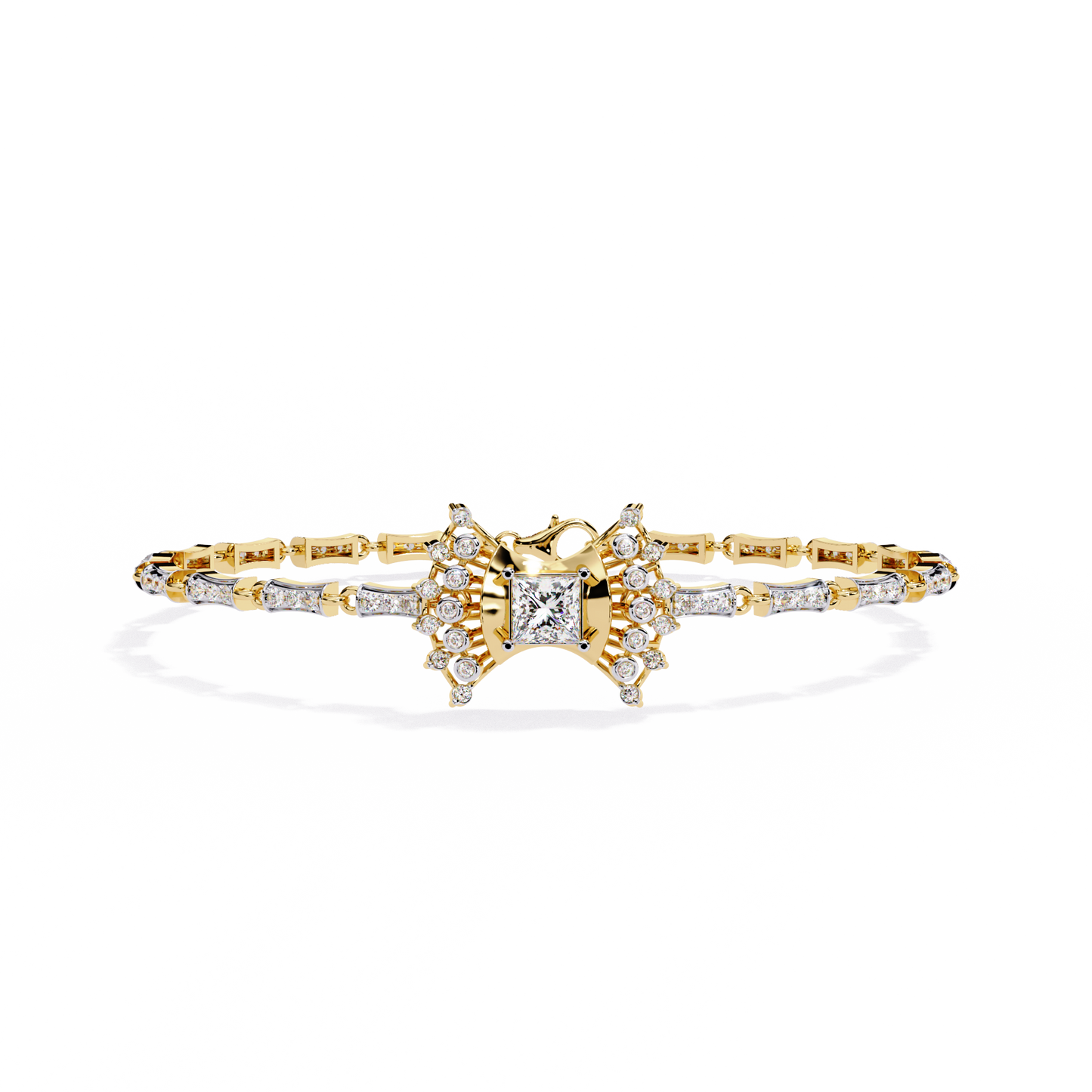 1.65 carat princess cut diamond bracelet – luxury tennis jewelry