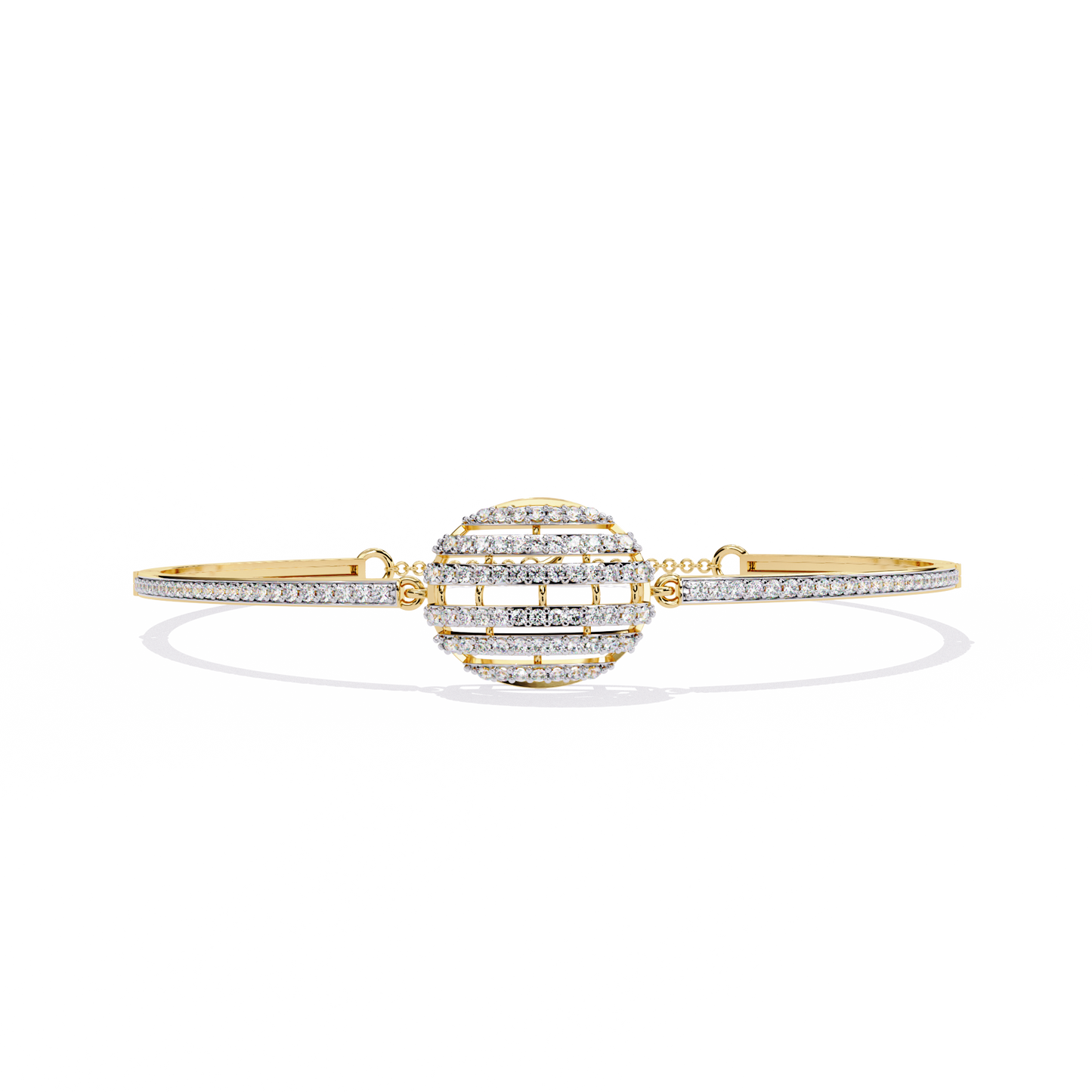 round cut bangle bracelet with diamond embellishments – luxury fine jewelry for women