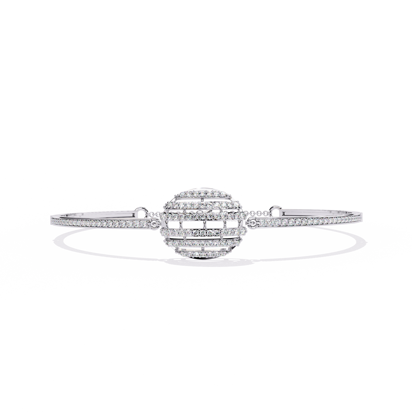 round cut bangle bracelet with diamond embellishments – luxury fine jewelry for women