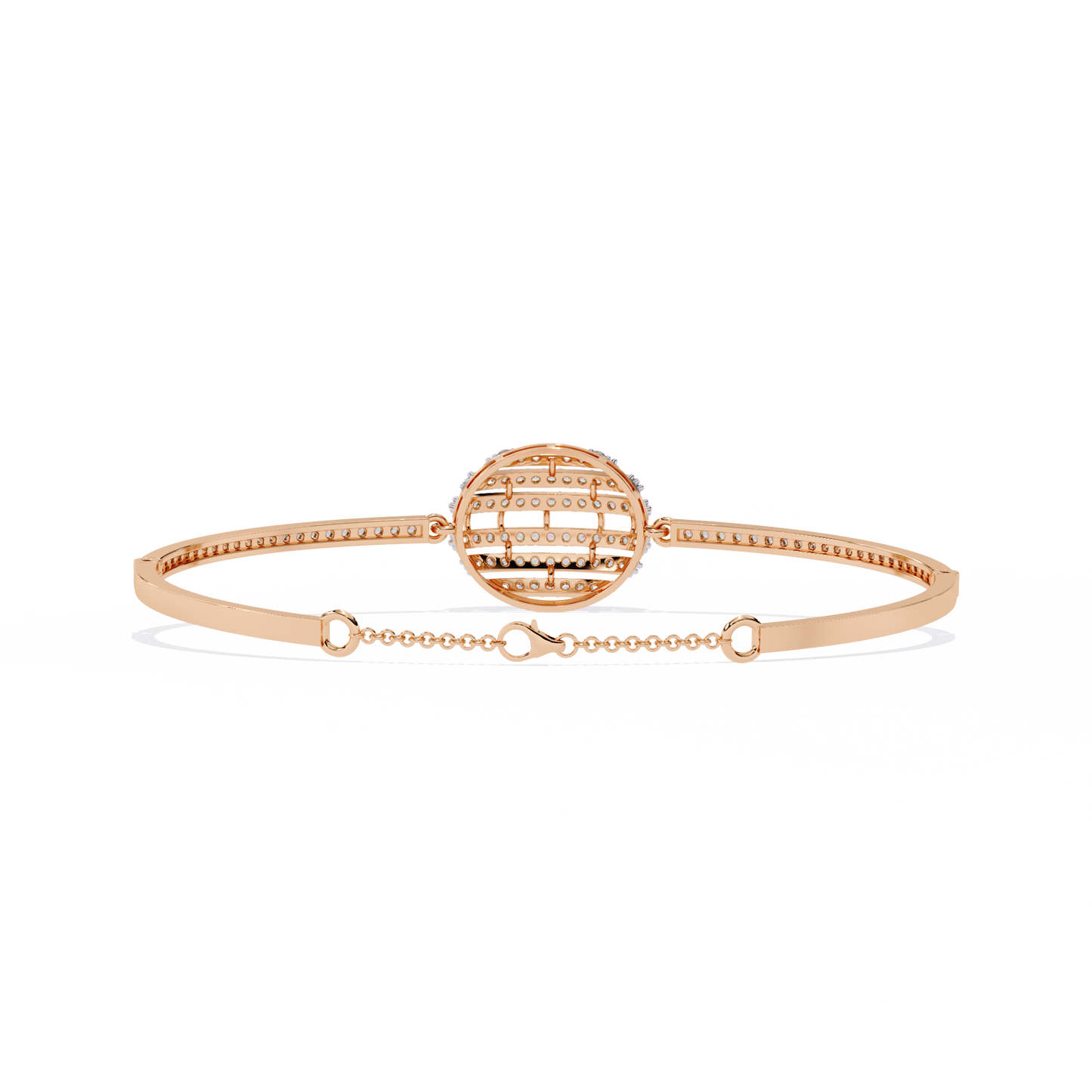 lustrous horizon round diamond bracelet