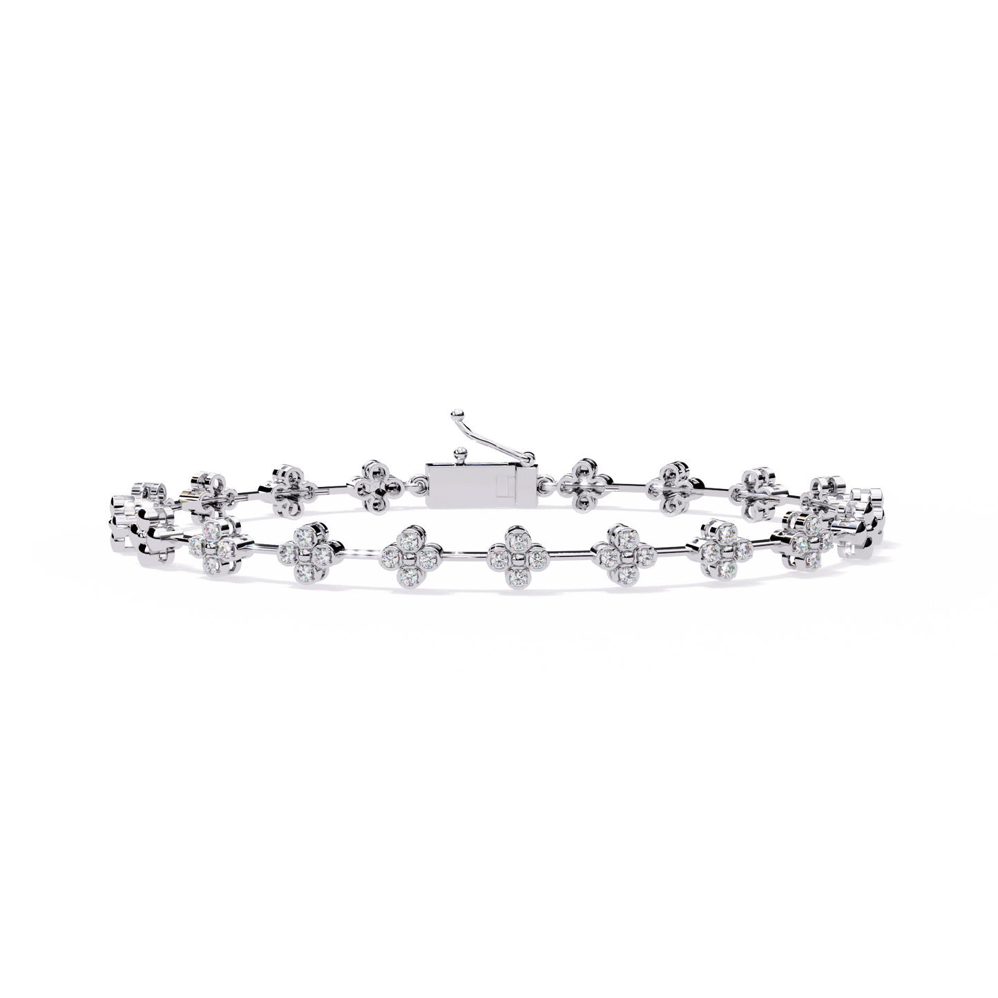 round cut diamond floral tennis bracelet – elegant diamond jewelry