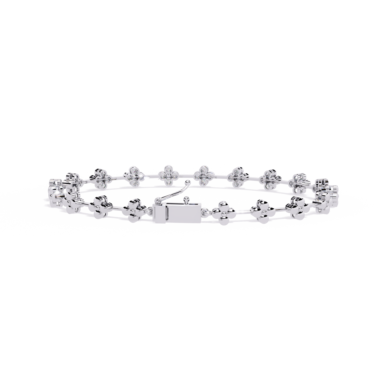 round cut diamond floral tennis bracelet – elegant diamond jewelry