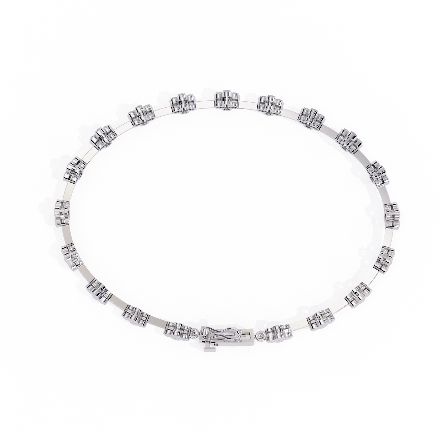 round cut diamond floral tennis bracelet – elegant diamond jewelry