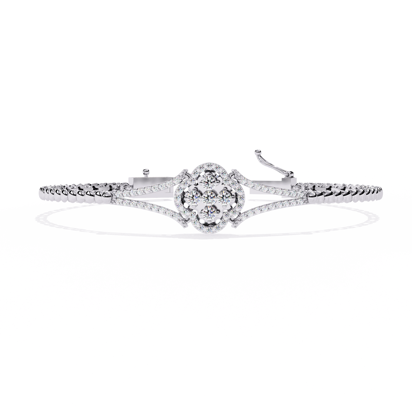 round cluster bracelet
