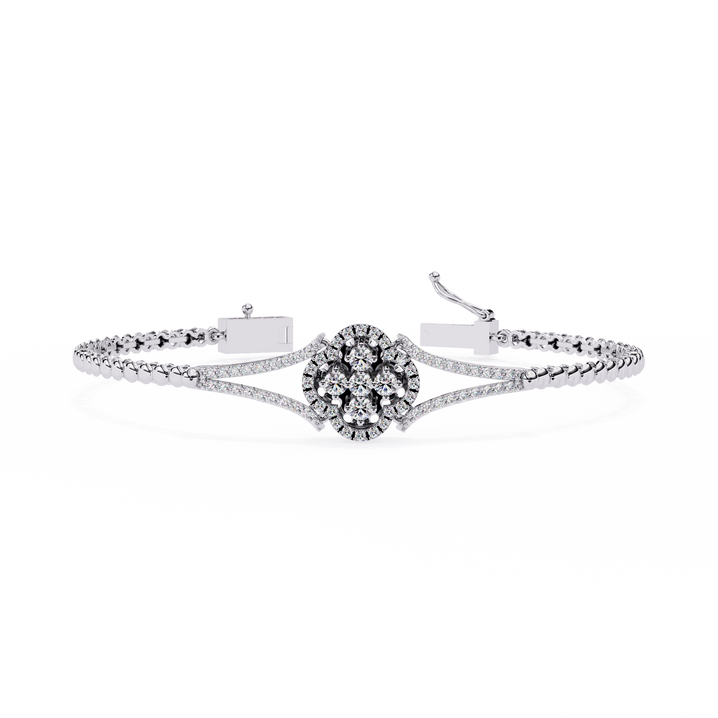 round cluster bracelet