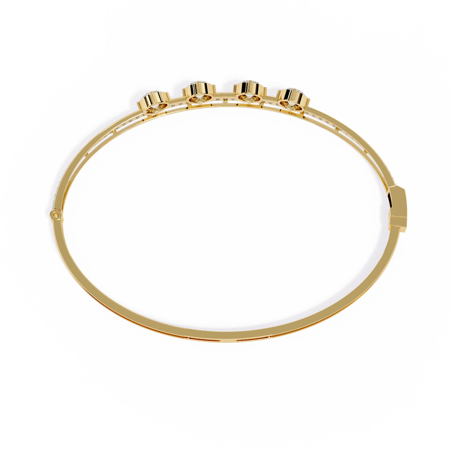 lgd bracelet round stone (2.32ct ) in 14k gold