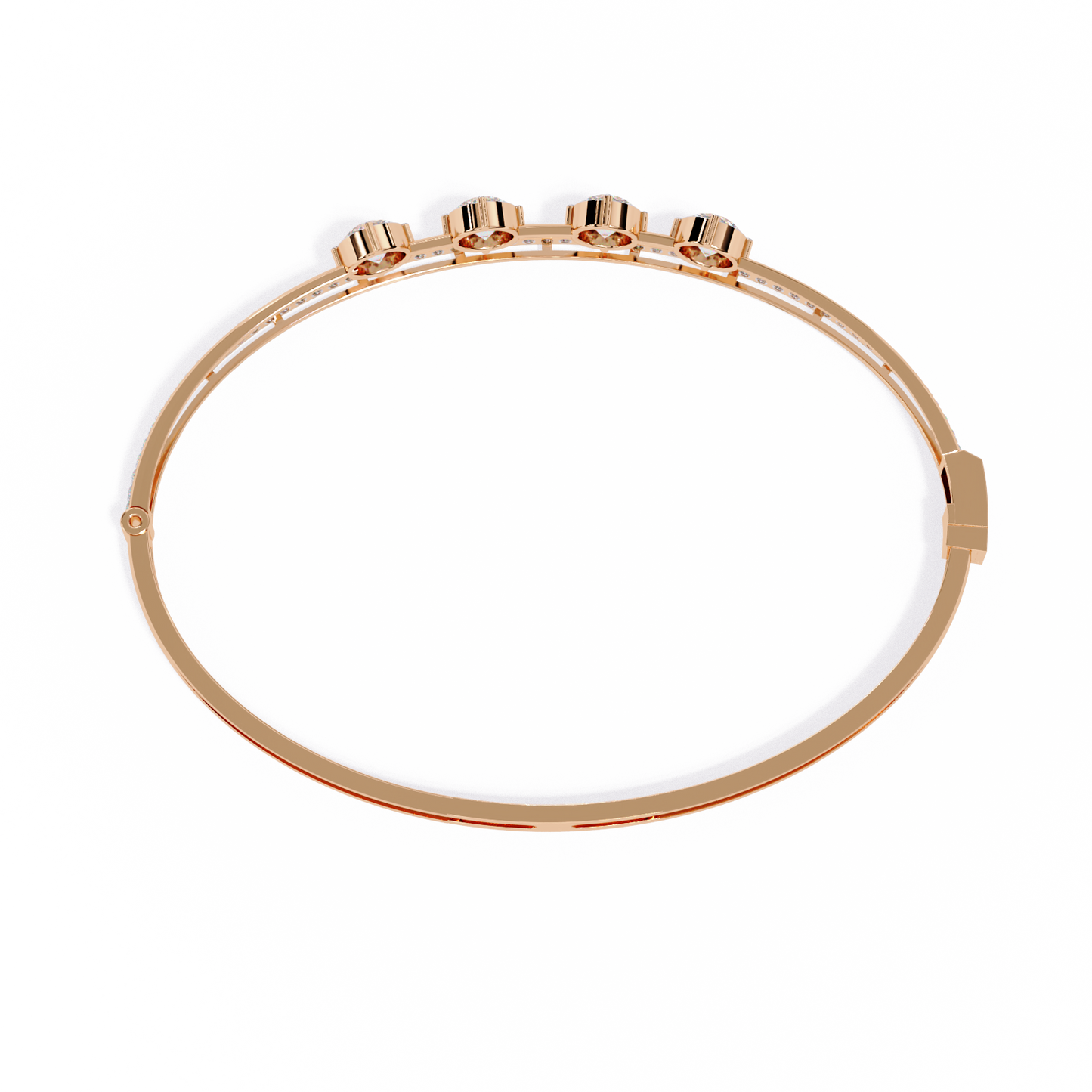 lgd bracelet round stone (2.32ct ) in 14k gold