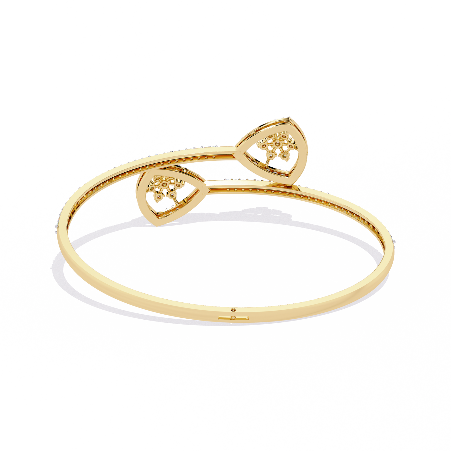1.34 carat round diamond open bangle bracelet – luxury jewelry