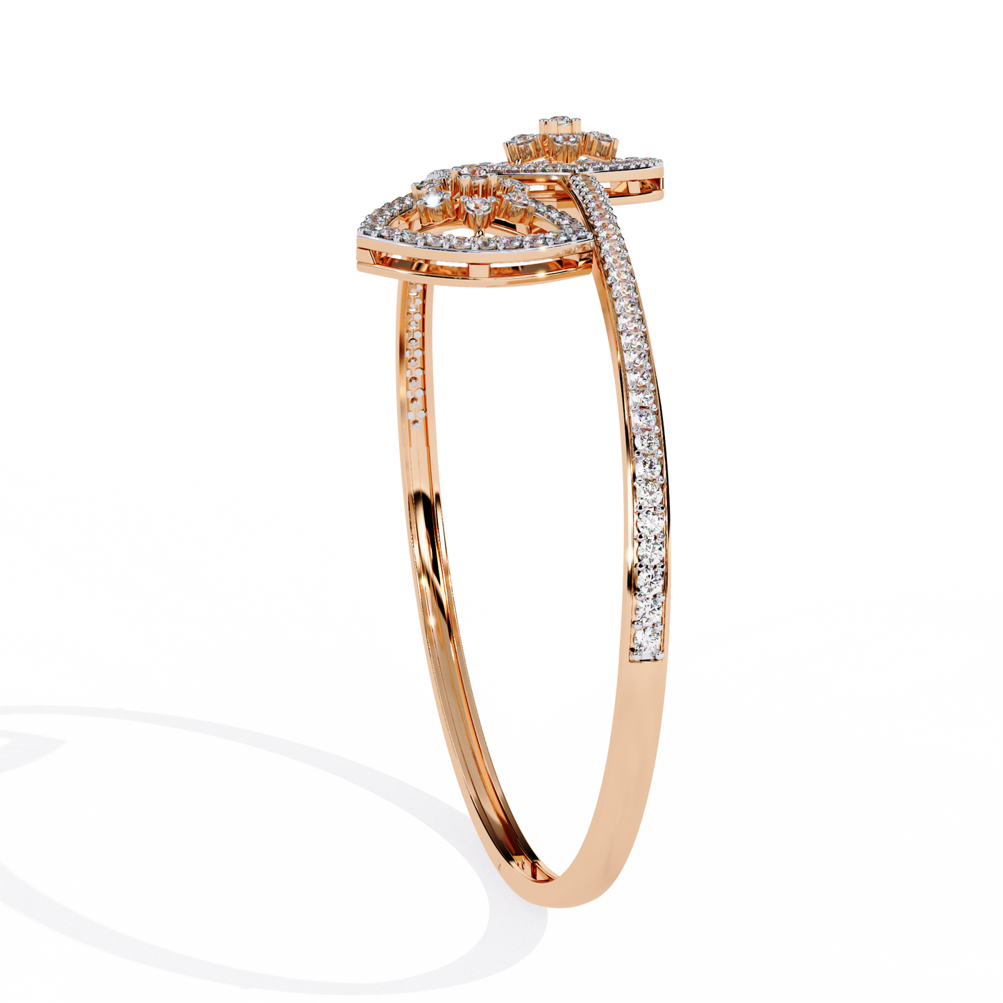 1.34 carat round diamond open bangle bracelet – luxury jewelry
