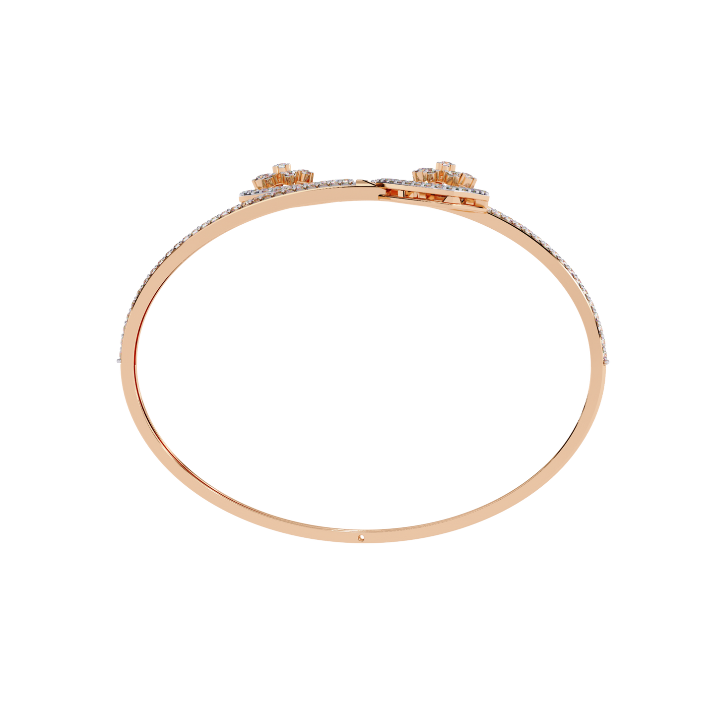 1.34 carat round diamond open bangle bracelet – luxury jewelry