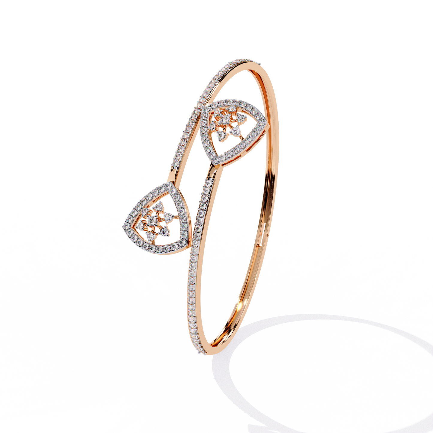 1.34 carat round cut diamond open bangle bracelet – luxury jewelry