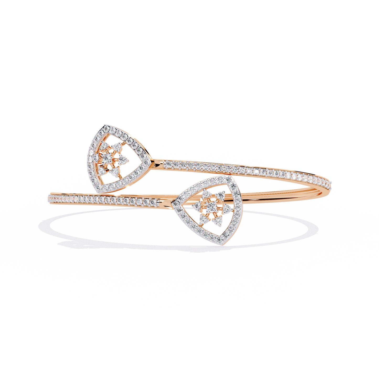 1.34 carat round cut diamond open bangle bracelet – luxury jewelry