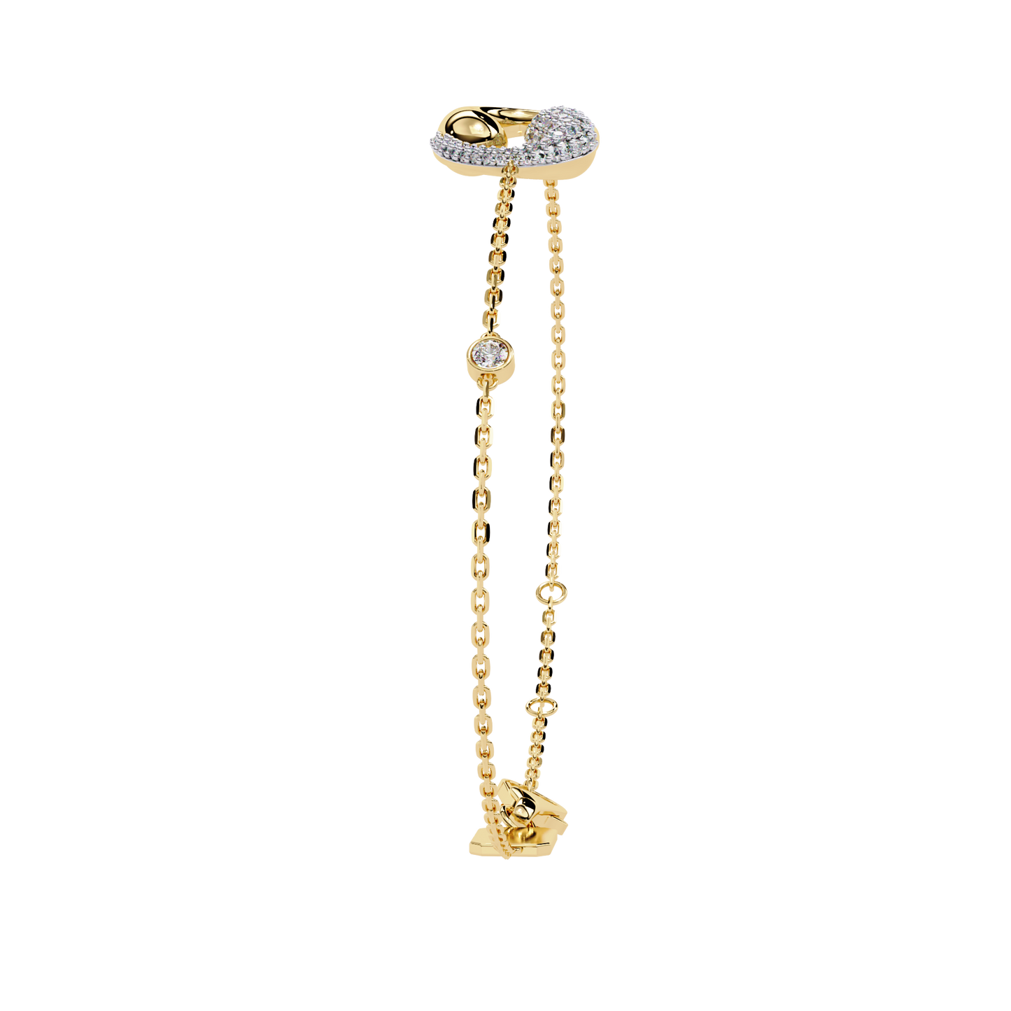 sparkling halo chain bracelet