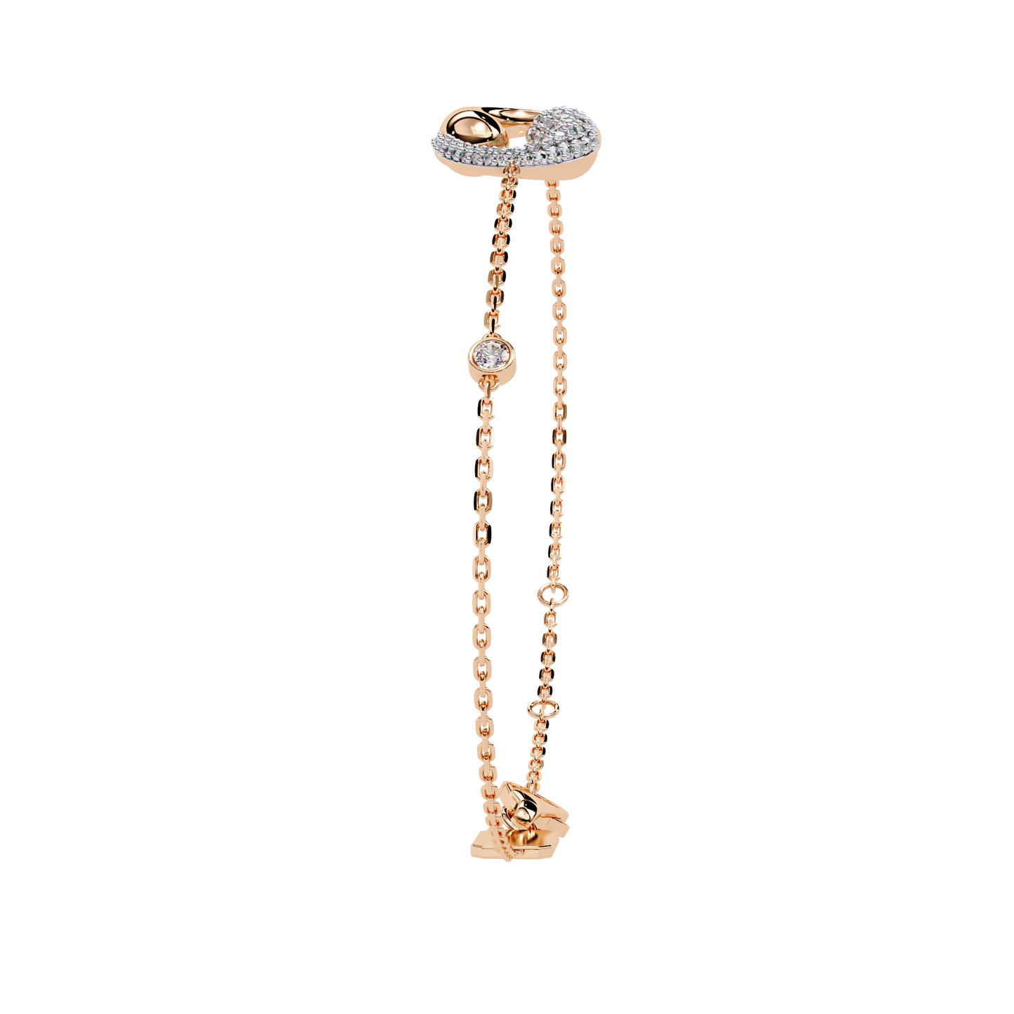 sparkling halo chain bracelet