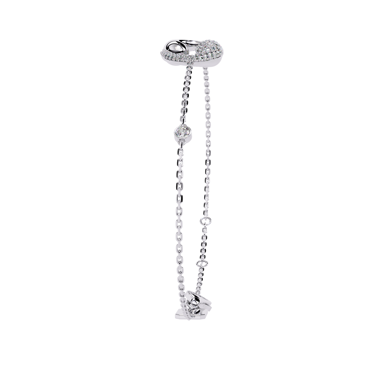 sparkling halo chain bracelet