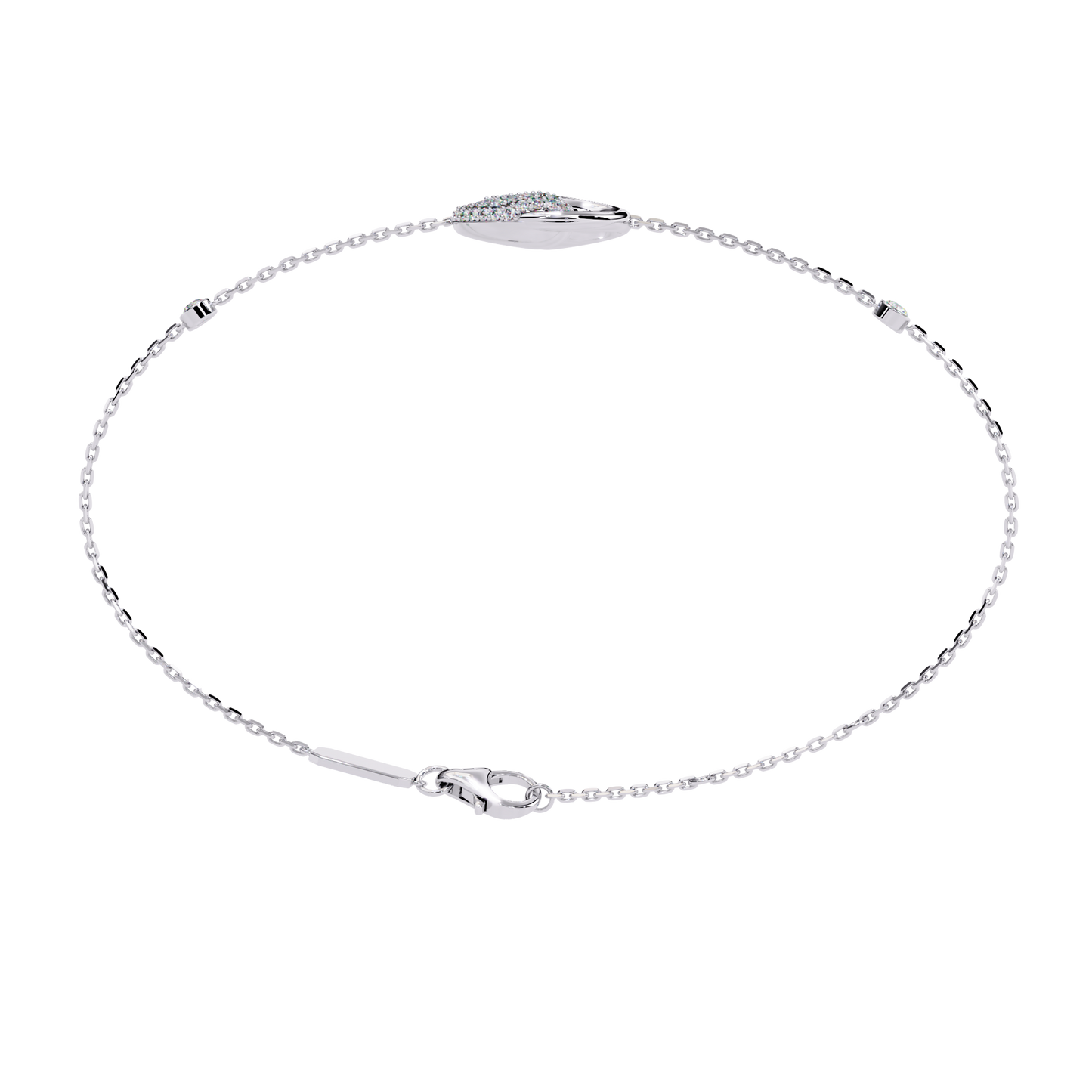 sparkling halo chain bracelet