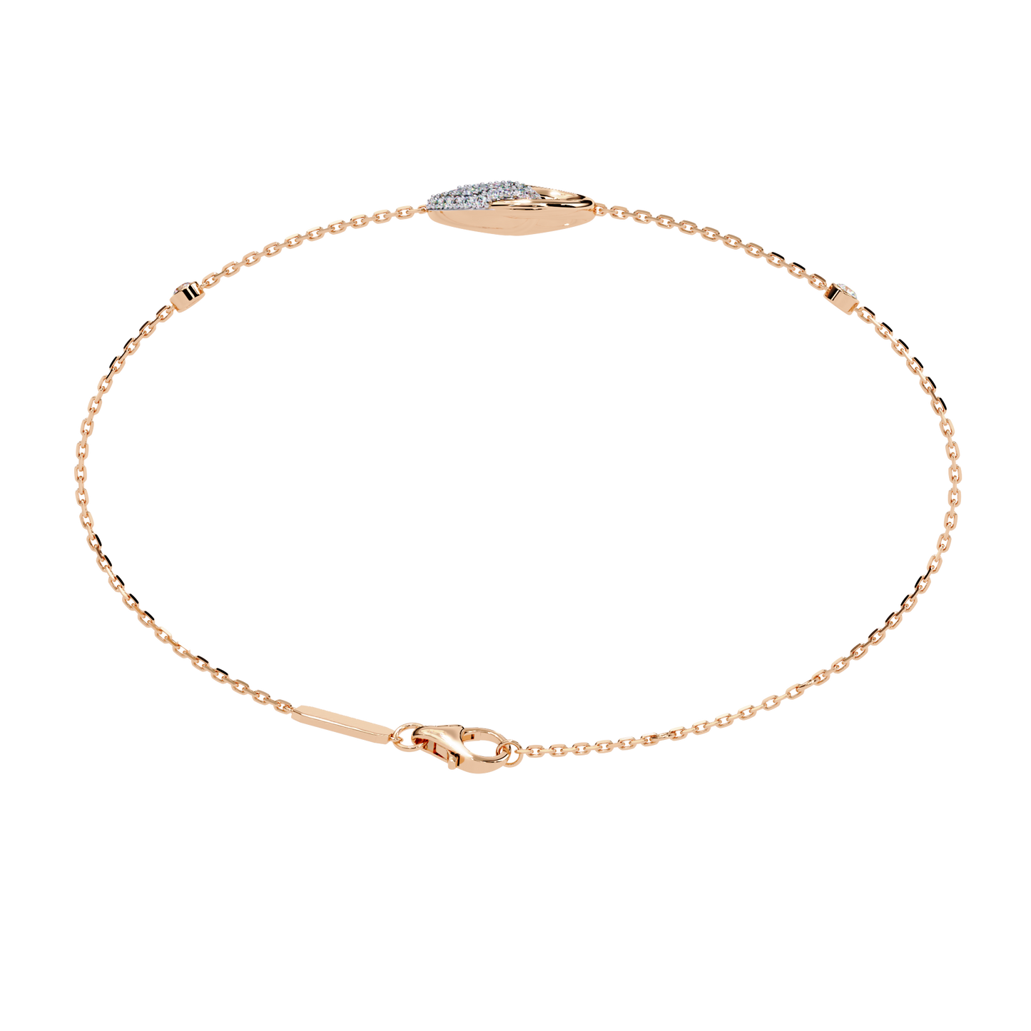 sparkling halo chain bracelet