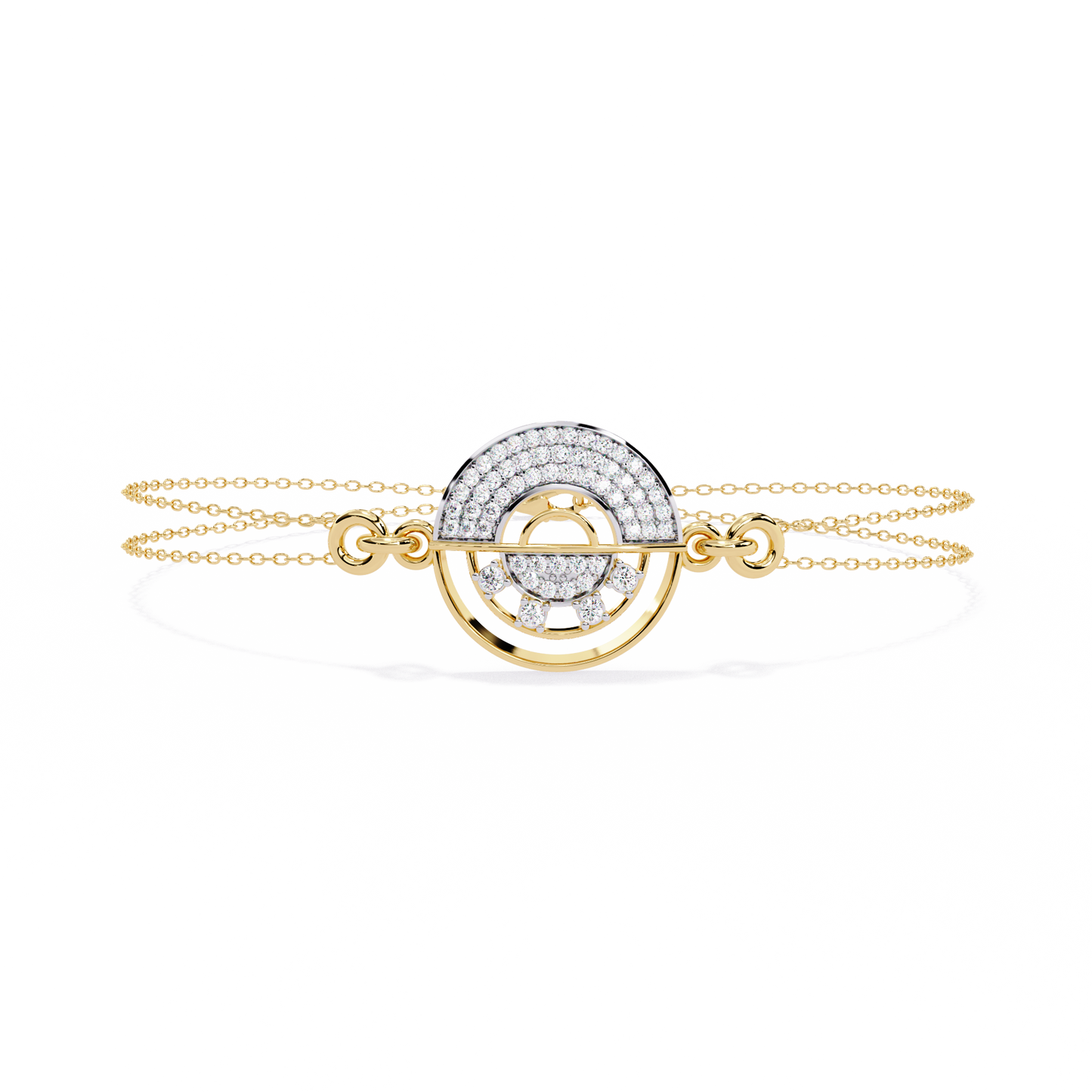 round diamond chain bracelet