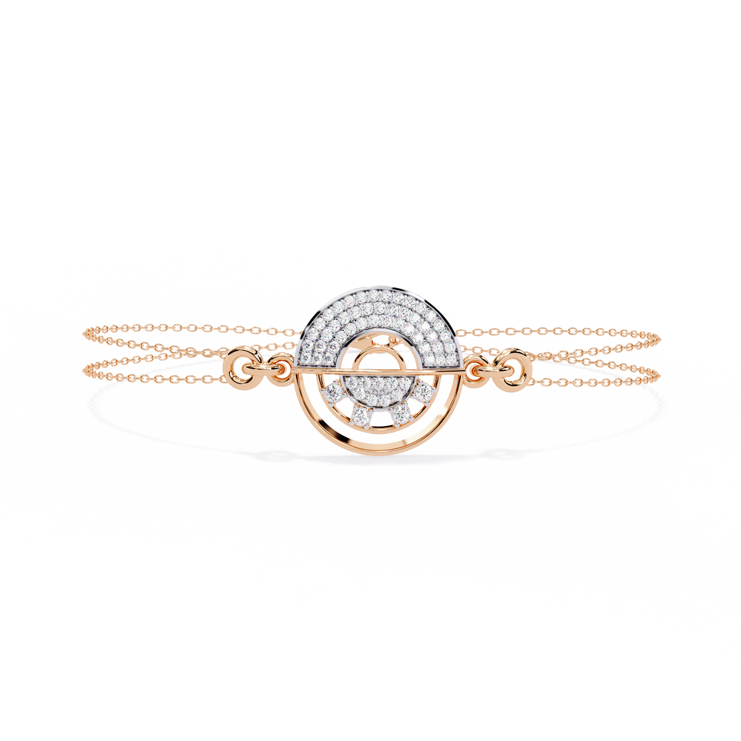 round diamond chain bracelet