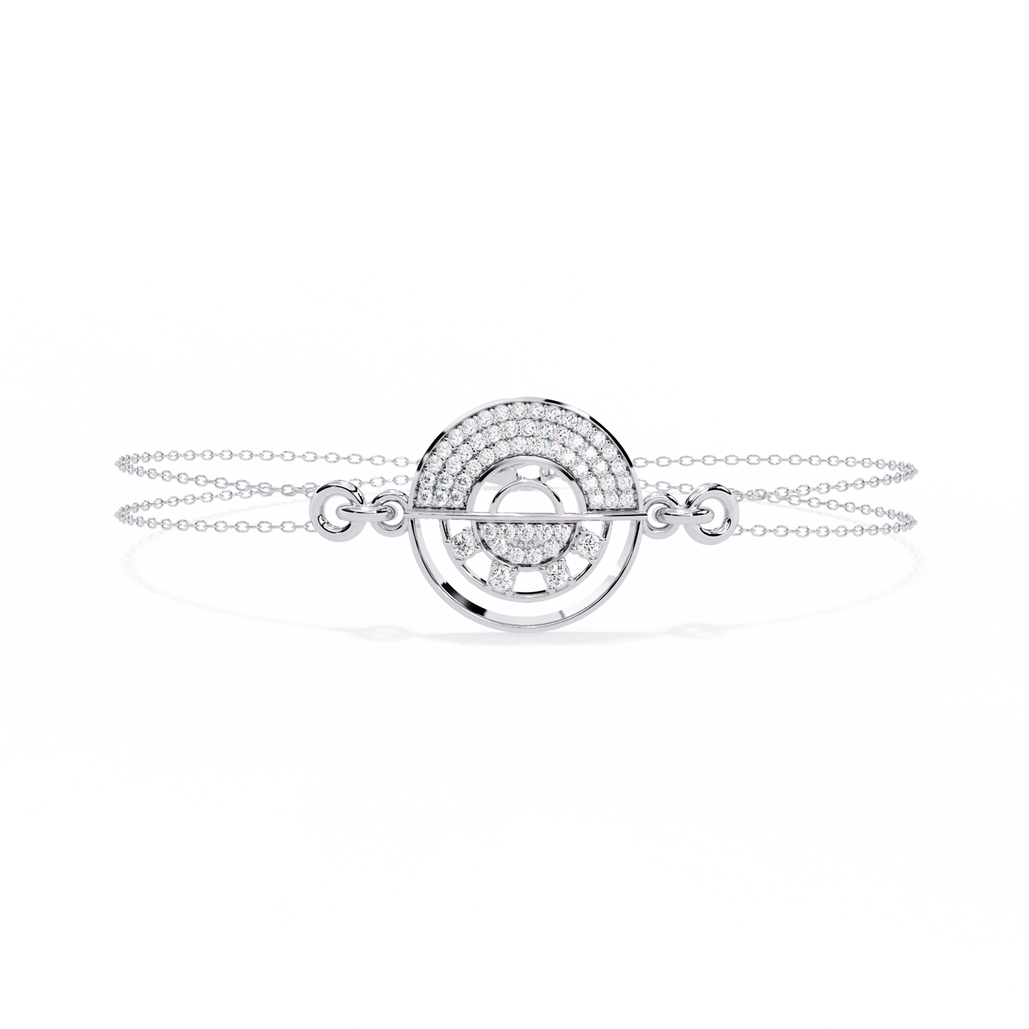 round diamond chain bracelet