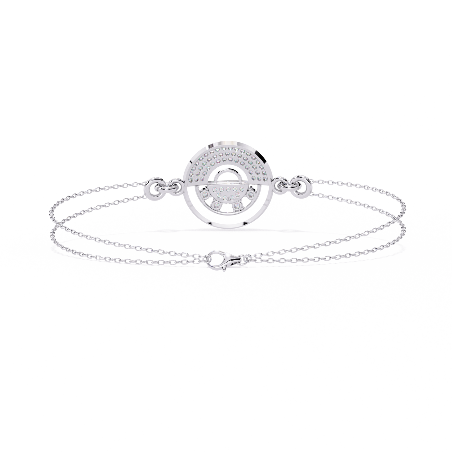 round diamond chain bracelet