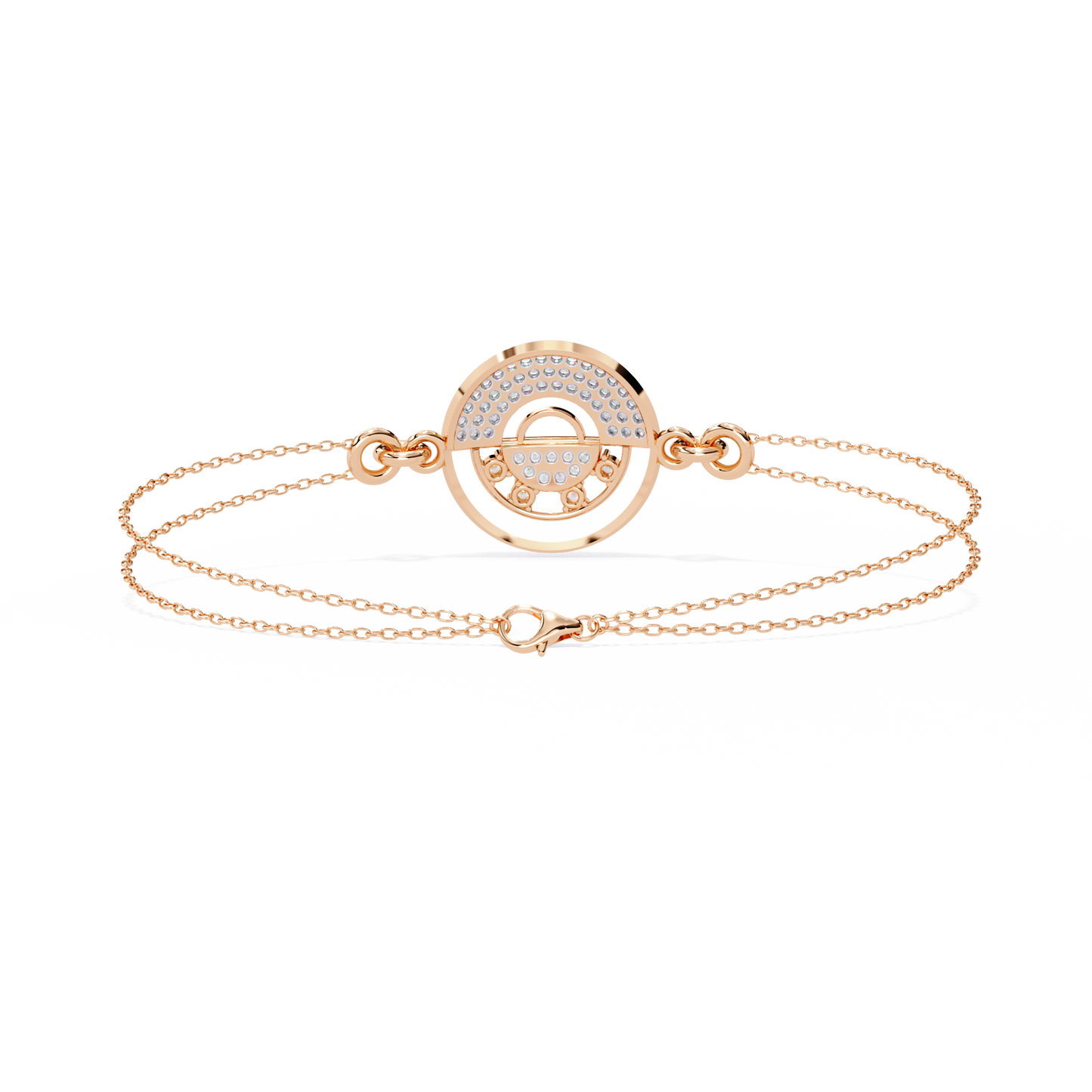 round diamond chain bracelet