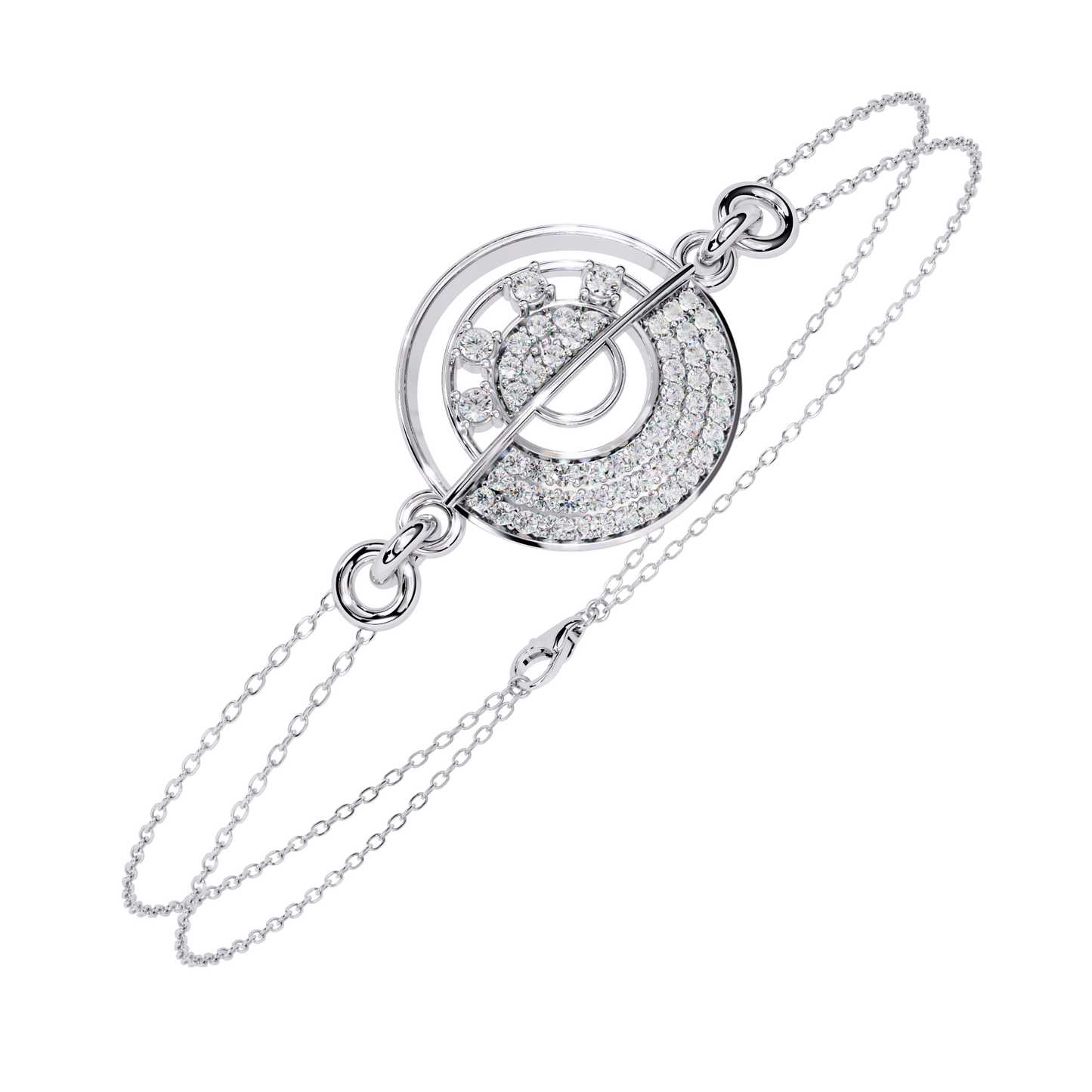 round diamond chain bracelet