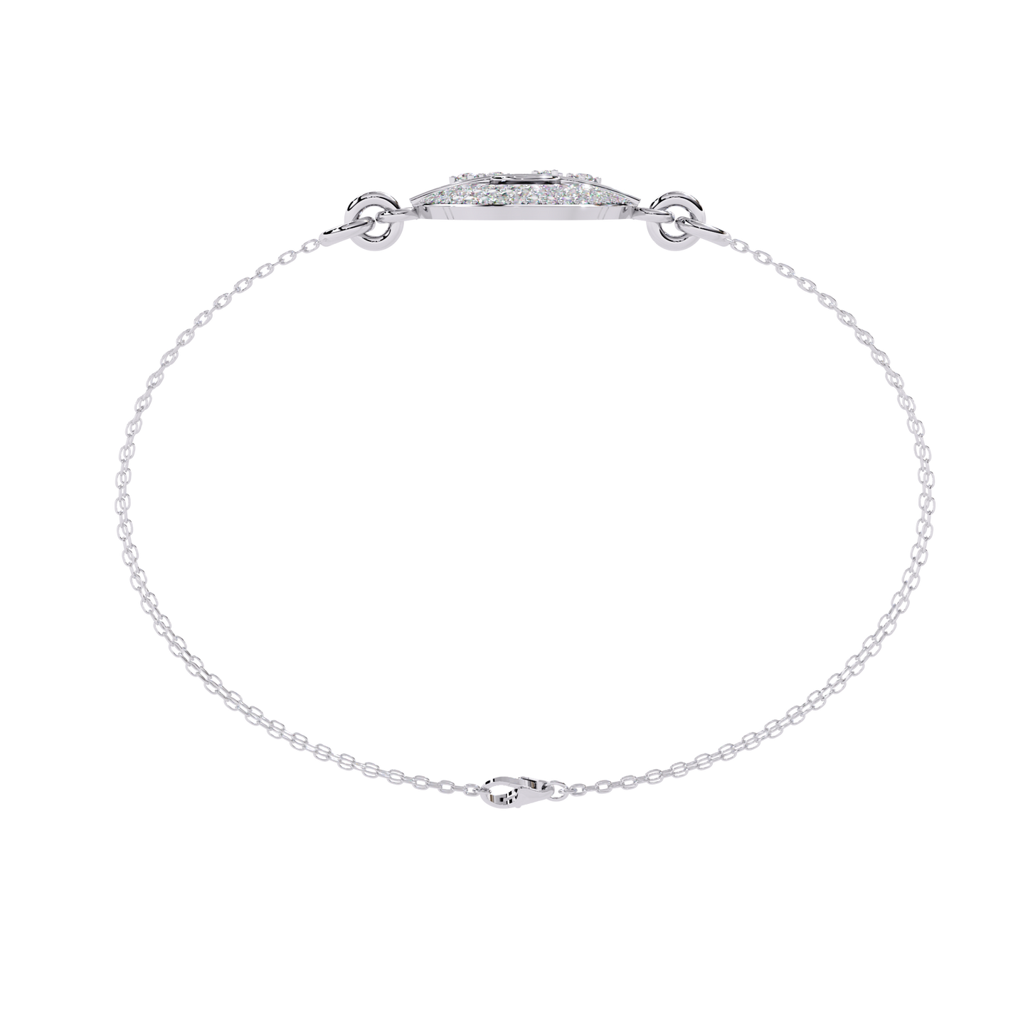 round diamond chain bracelet