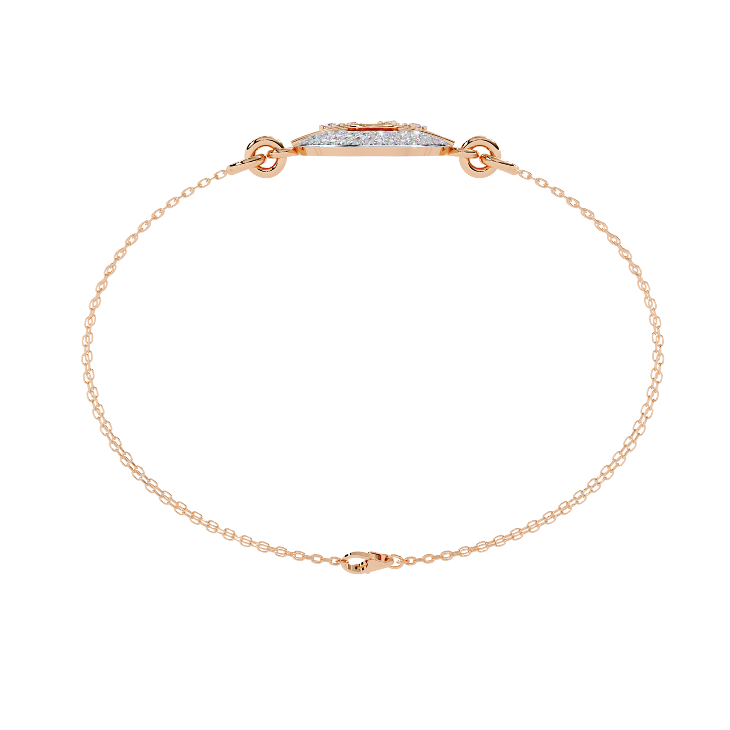round diamond chain bracelet