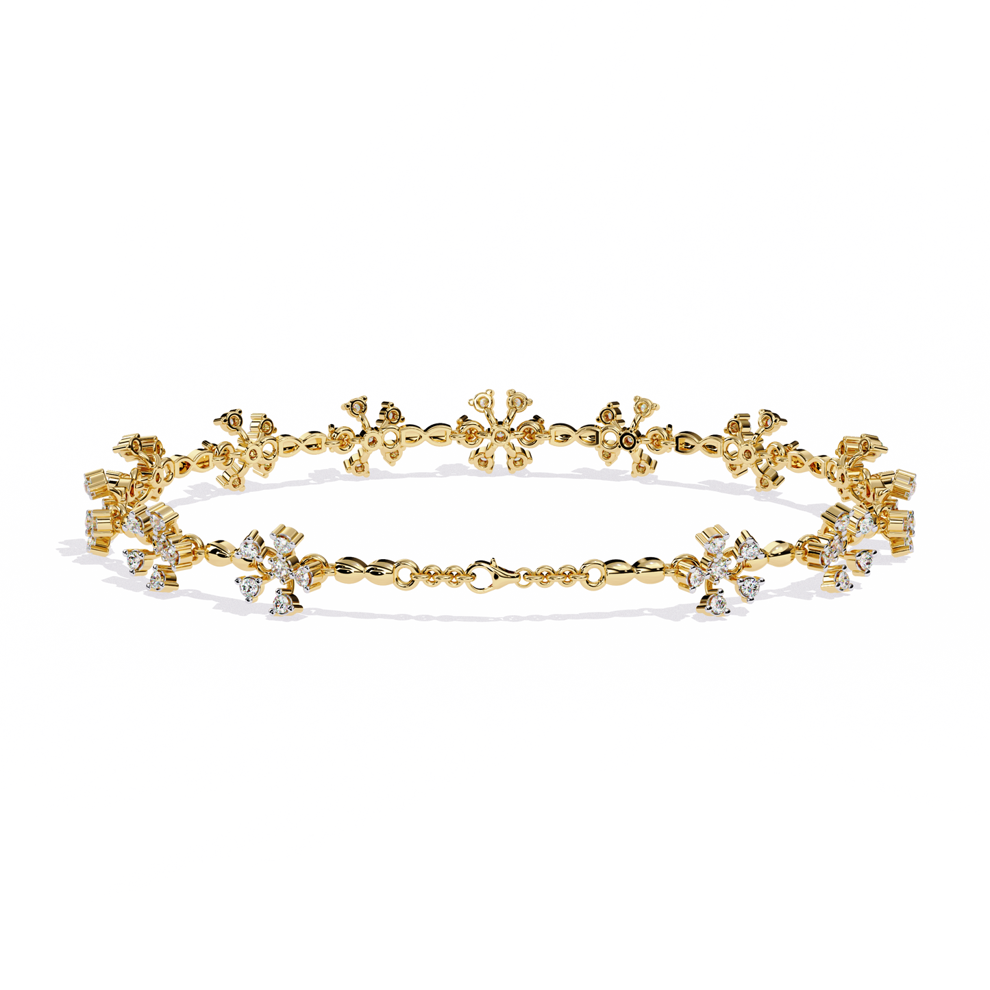 gleamknot round diamond bracelet