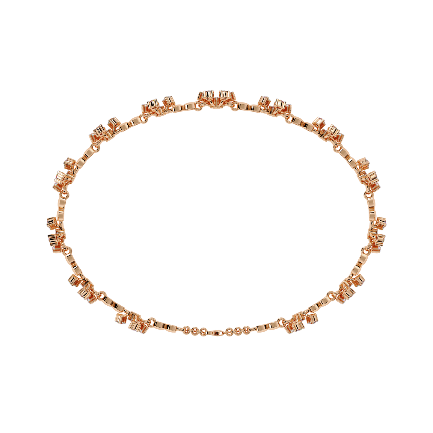 gleamknot round diamond bracelet