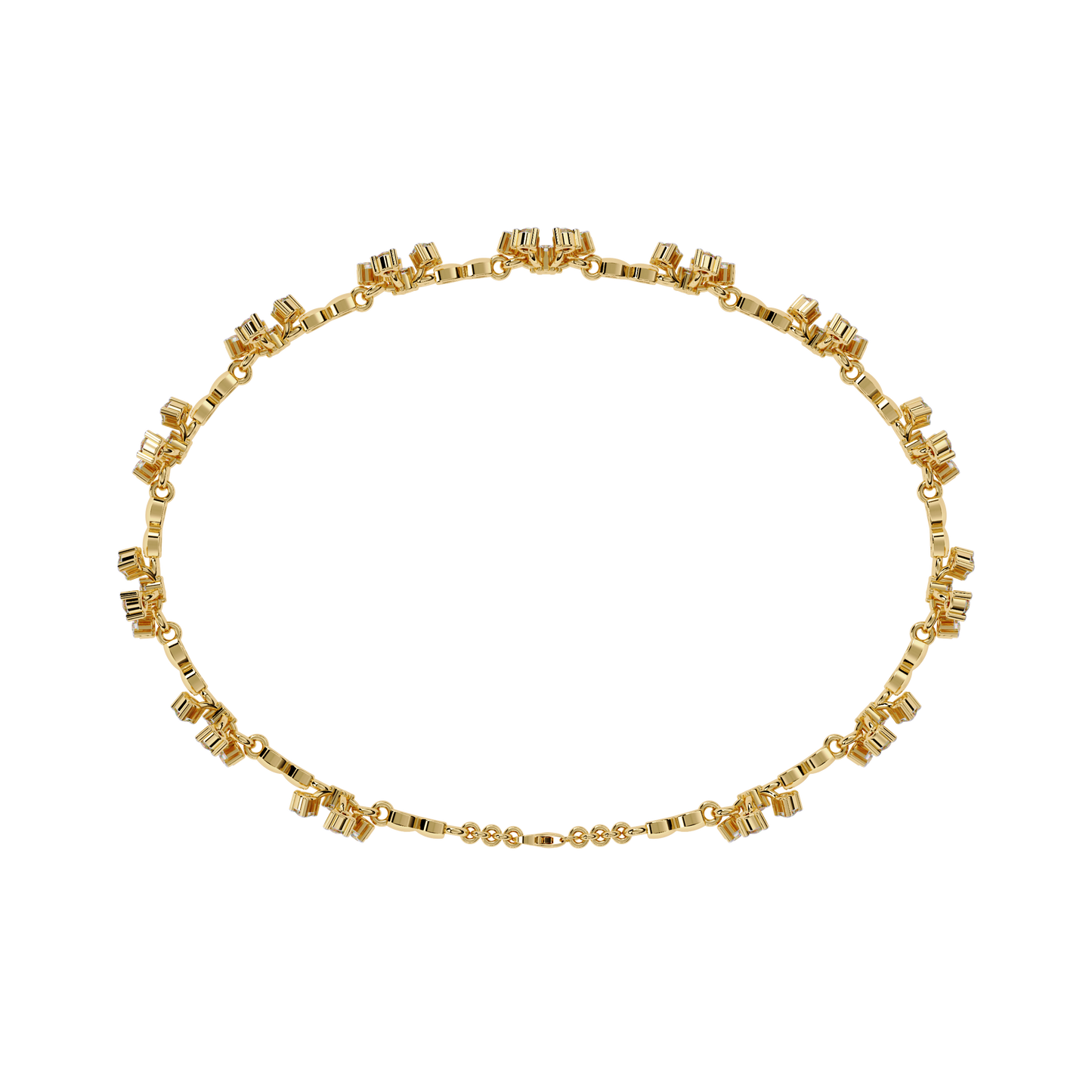 gleamknot round diamond bracelet