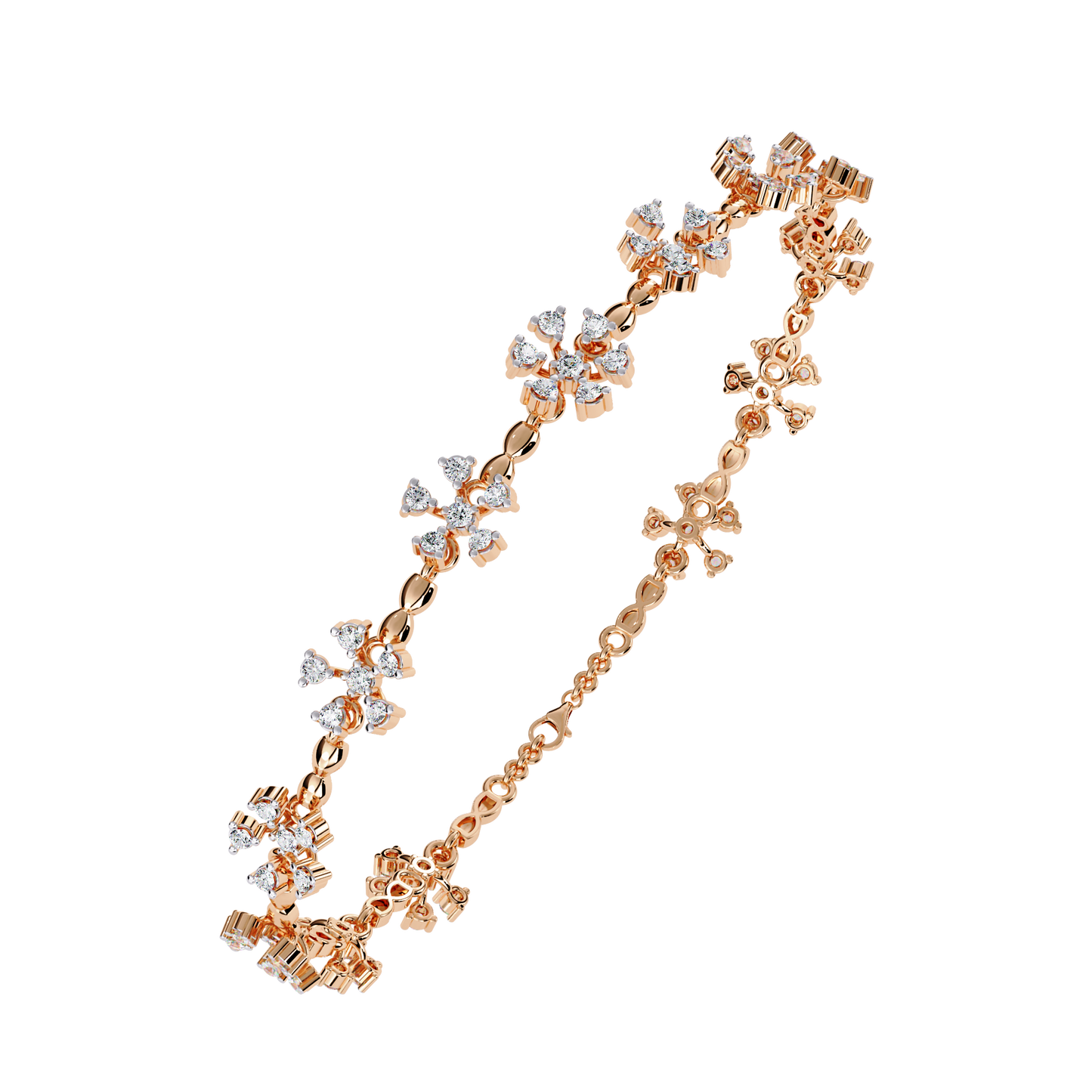 gleamknot round diamond bracelet