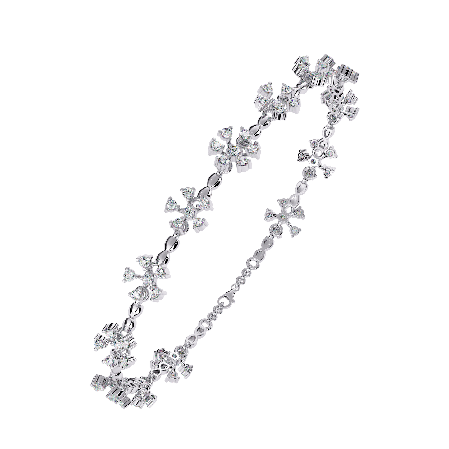 gleamknot round diamond bracelet