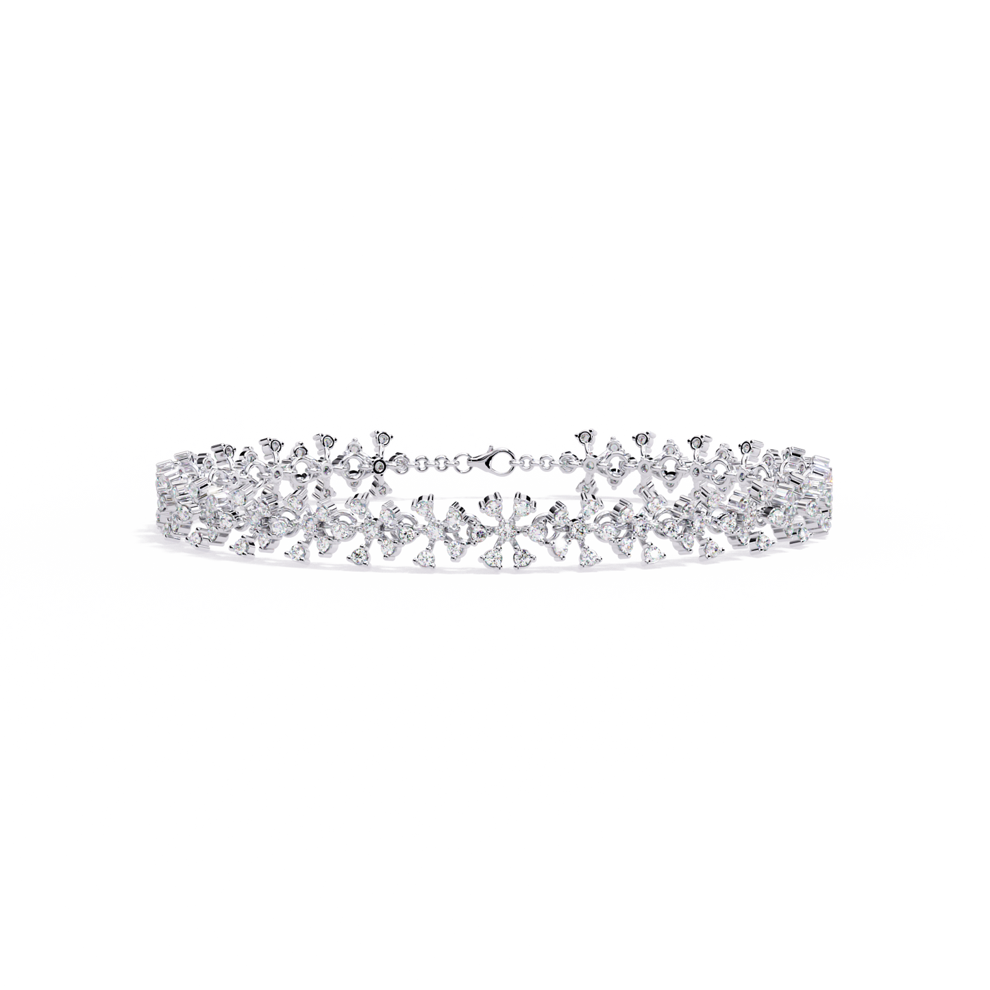 1.60 carat round cut diamond cluster floral bracelet – fine jewelry for special occasions