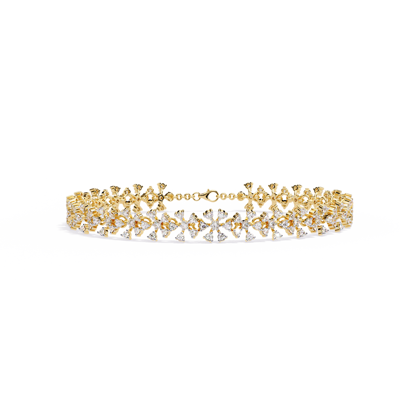 1.60 carat round cut diamond cluster floral bracelet – fine jewelry for special occasions