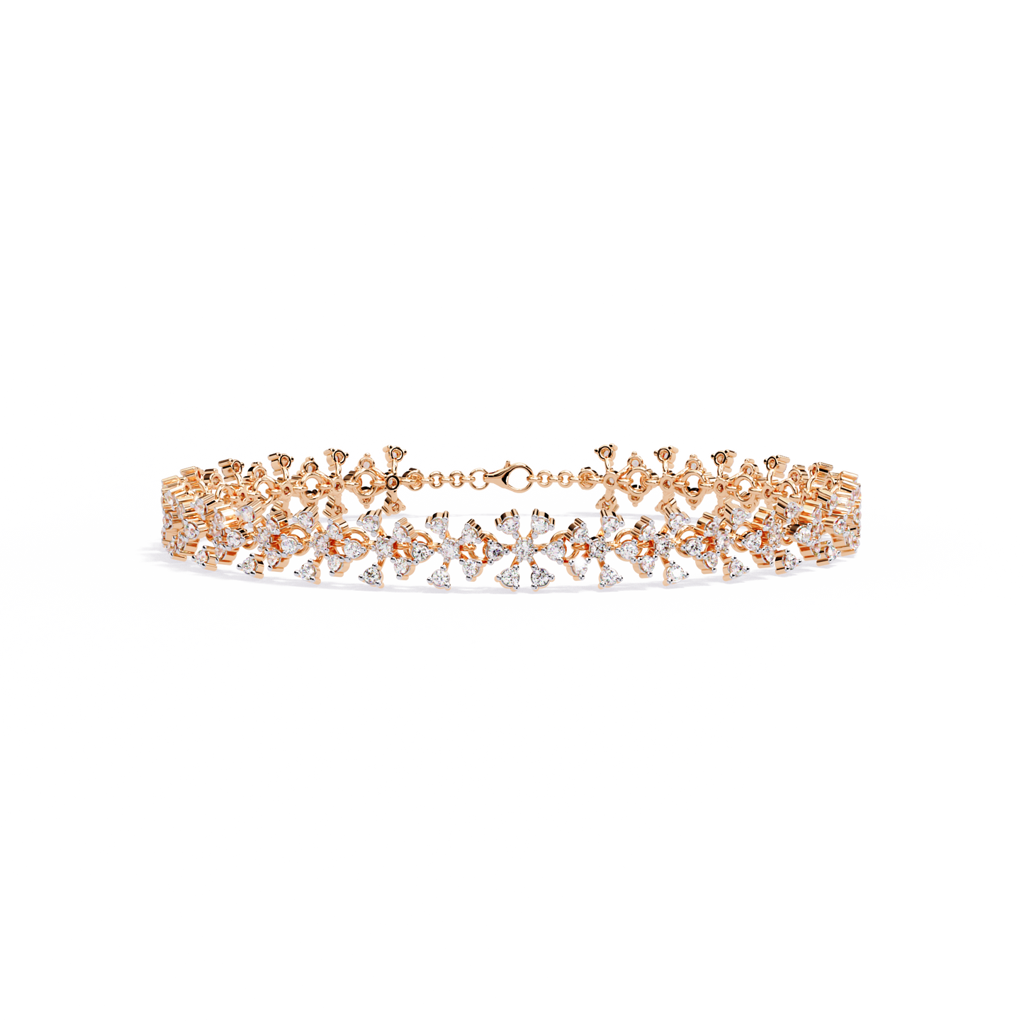 1.60 carat round cut diamond cluster floral bracelet – fine jewelry for special occasions