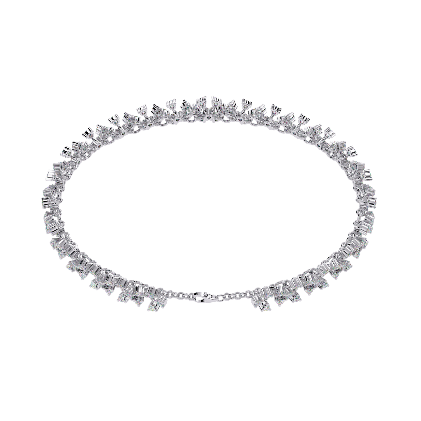 1.60 carat round cut diamond cluster floral bracelet – fine jewelry for special occasions