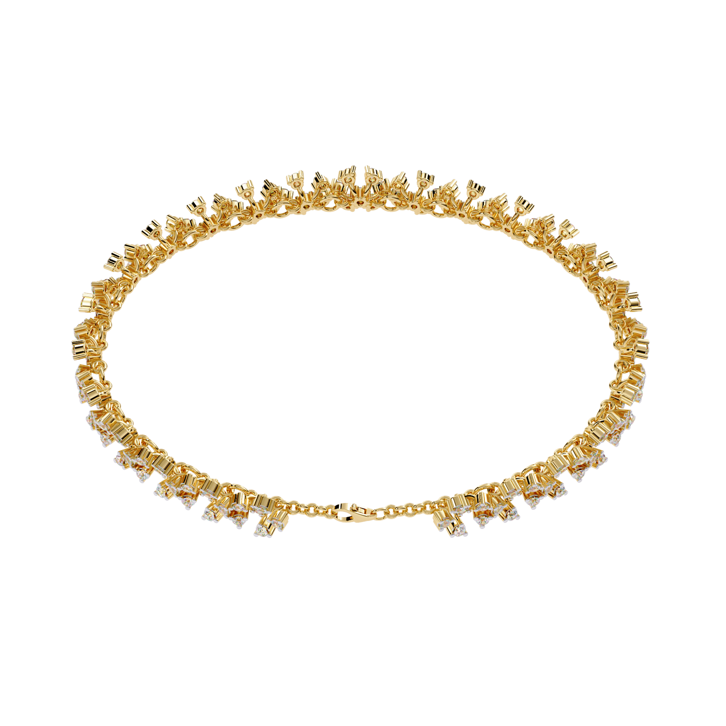 1.60 carat round cut diamond cluster floral bracelet – fine jewelry for special occasions