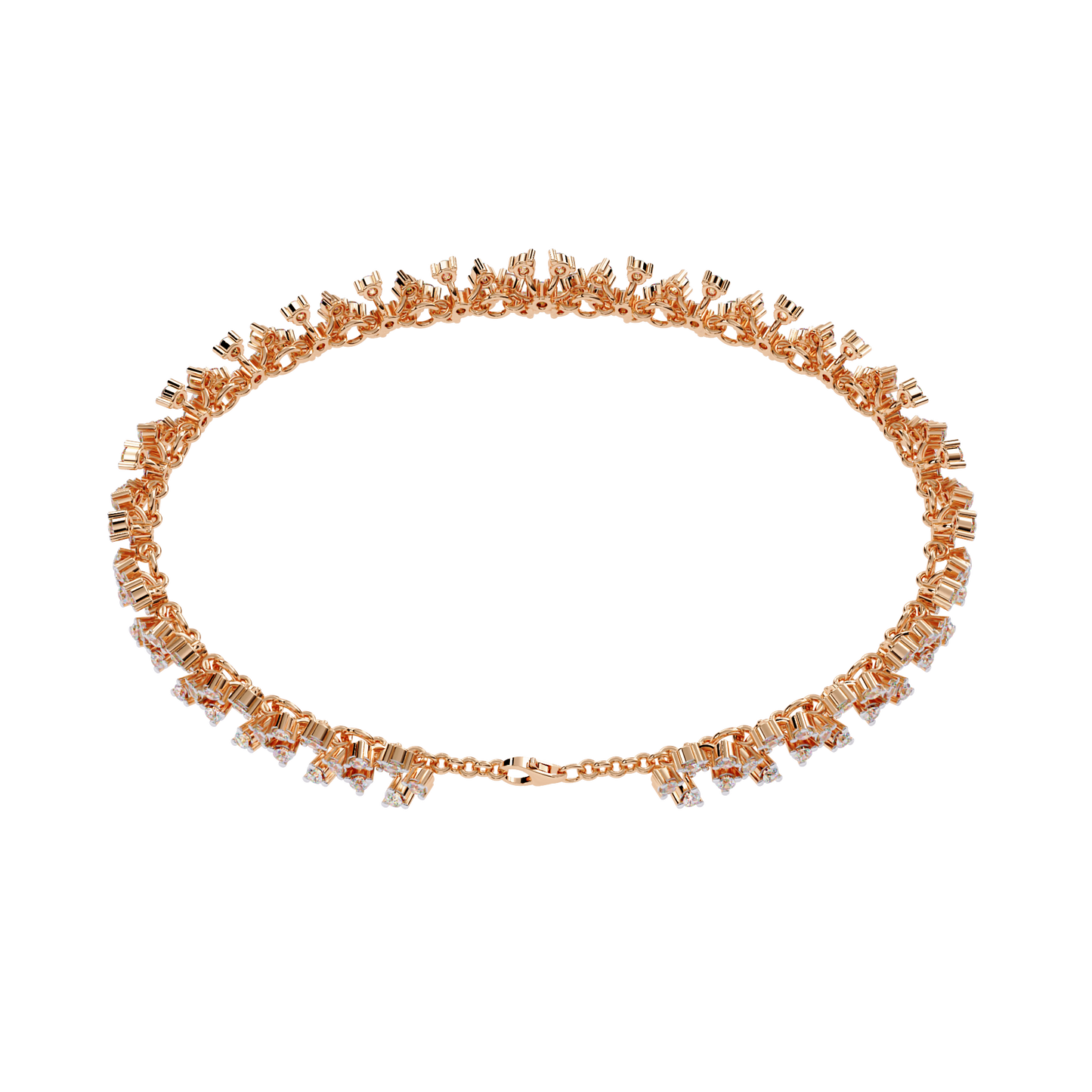 1.60 carat round cut diamond cluster floral bracelet – fine jewelry for special occasions
