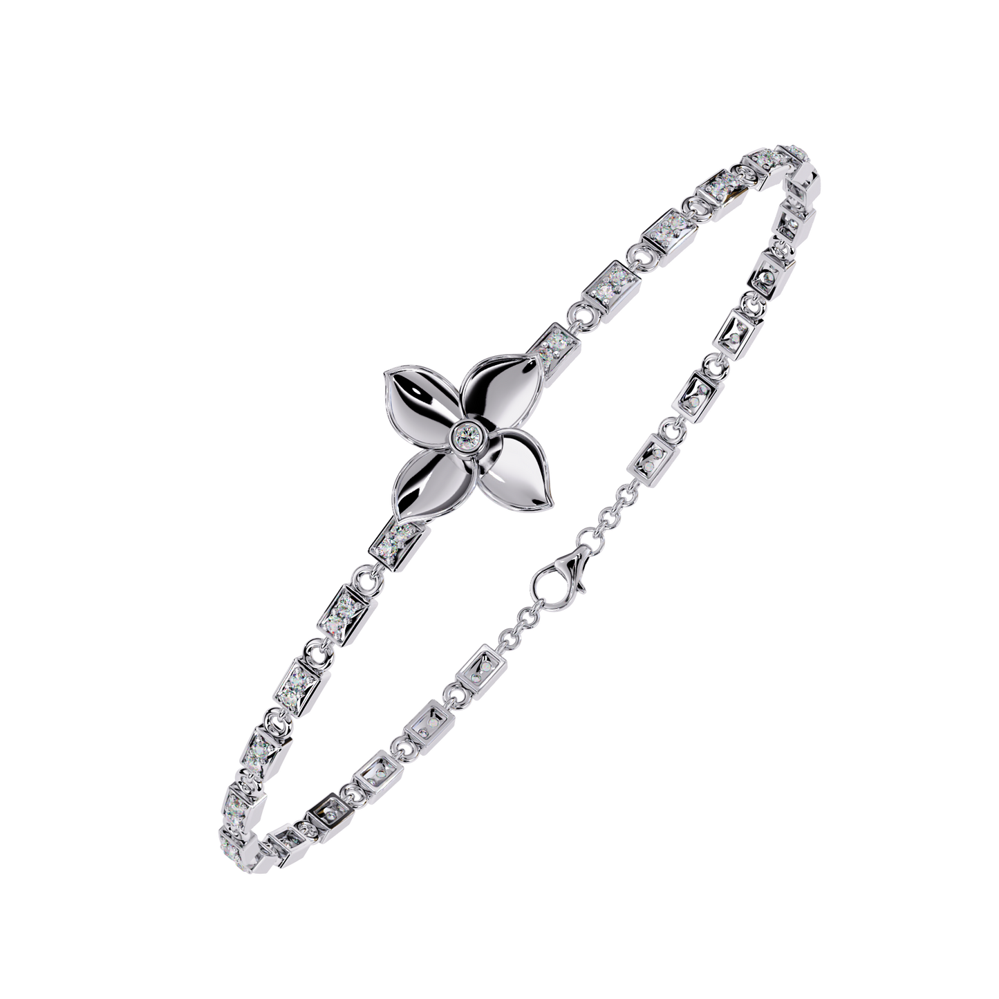 twistique round diamond bracelet