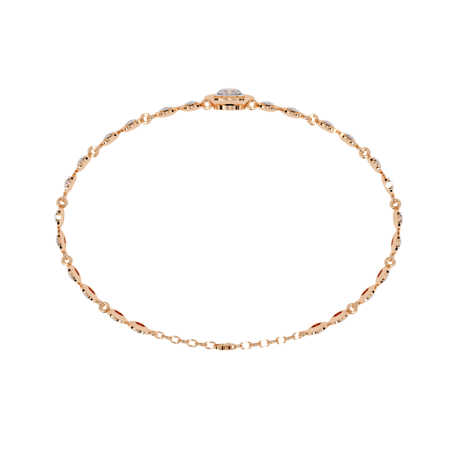 golden mirage round diamond bracelet