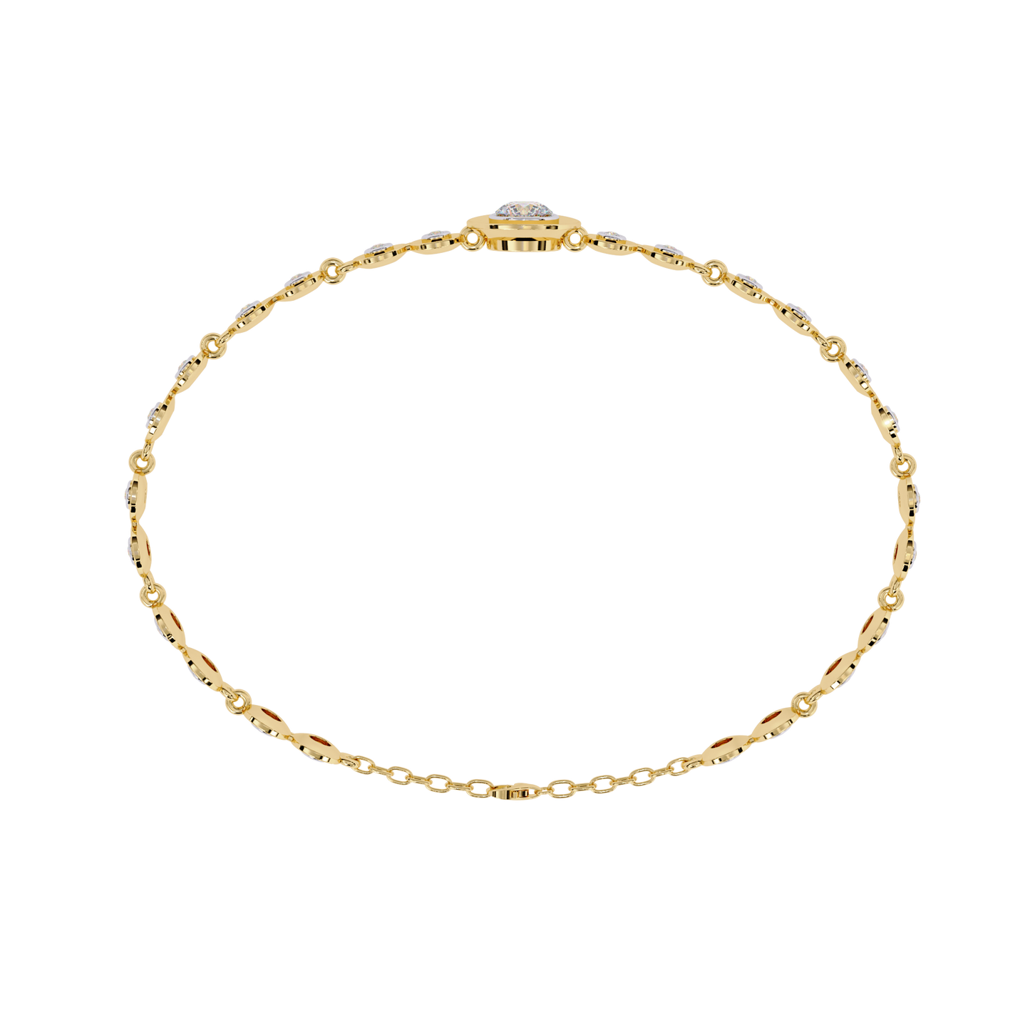 golden mirage round diamond bracelet