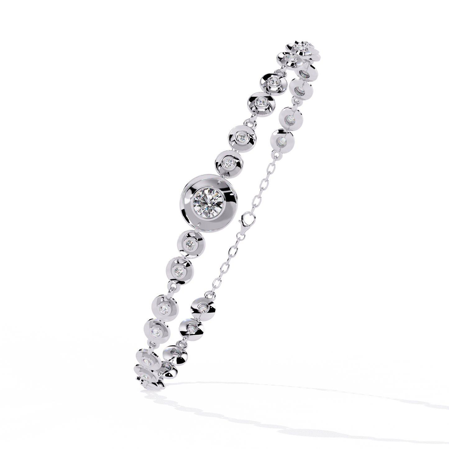 golden mirage round diamond bracelet