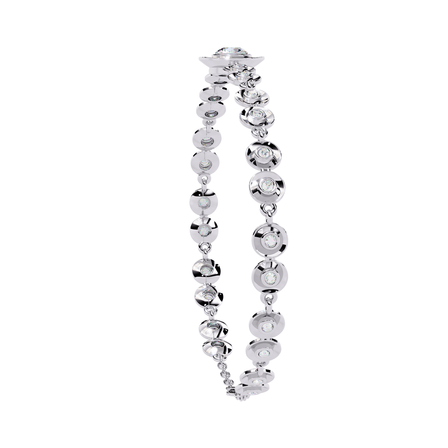 golden mirage round diamond bracelet
