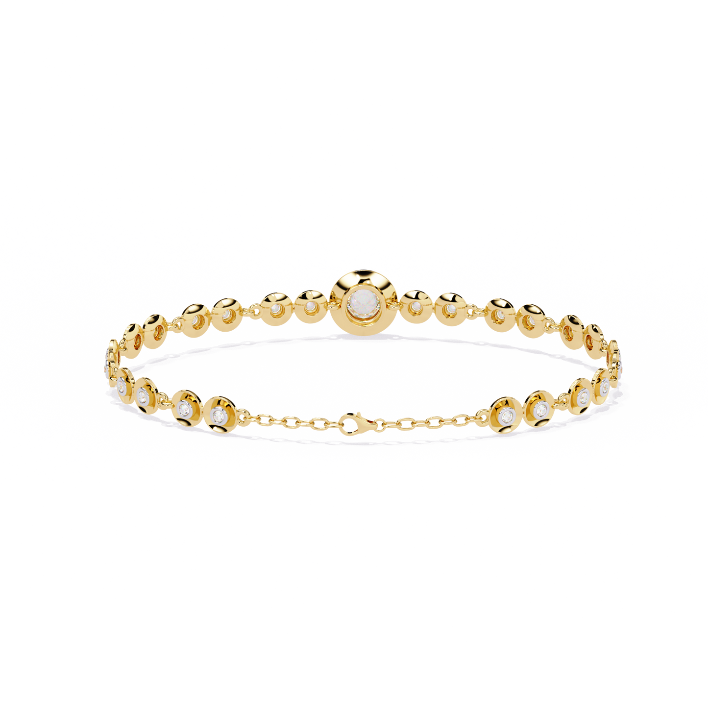 golden mirage round diamond bracelet
