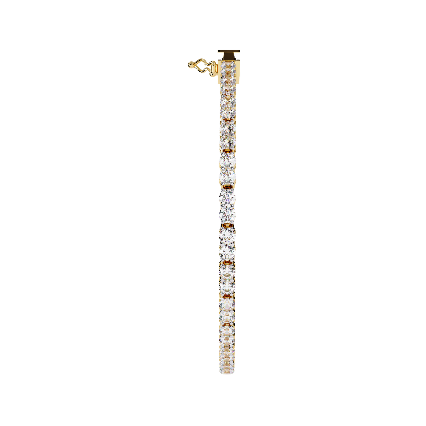 lgd bracelet round stone (4.05ct) in 14k gold